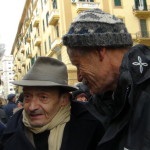 Oreste Scalzone con Road Tv Italia durante all'assedio alla Regione