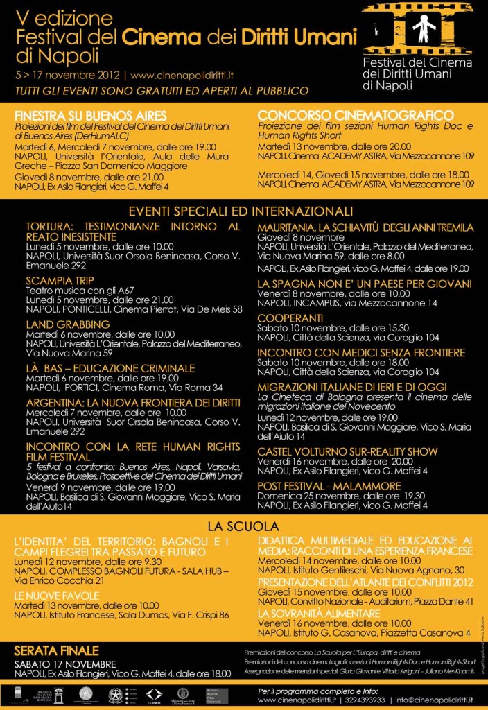 5° Festival del cinema dei diritti umani a Napoli