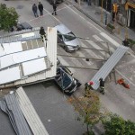 Maltempo - Crolla tetto a via Consalvo (FOTO esclusive)
