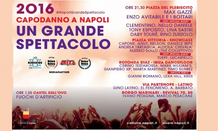 Capodanno 2016 a Napoli, il programma completo dell'evento
