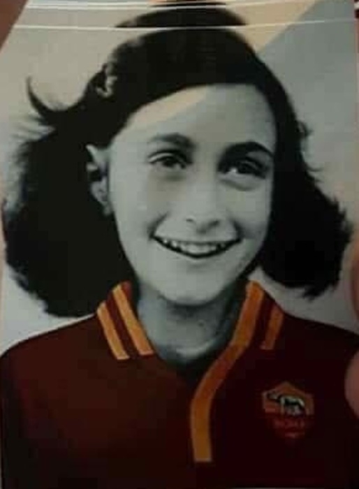 Choc Lazio: Anna Frank in maglia giallorossa per offendere i romanisti