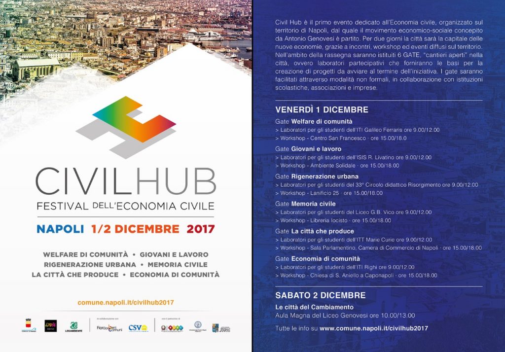 Civil Hub - Festival dell'Economia civile, venerdì 1 e sabato 2 dicembre