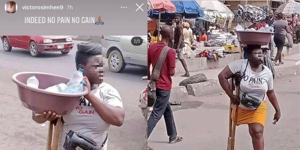 Cuore d'oro Osimhen: rintraccia la ragazza disabile che vende acqua per le strade di Lagos