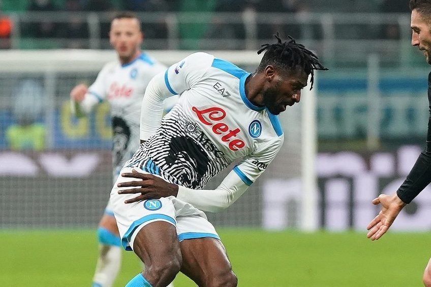 Napoli, elongazione muscolare per Anguissa: stop di 15 giorni