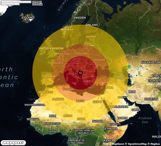 Terremoto di magnitudo 5.7 in Bosnia-Erzegovina, avvertito anche a Napoli