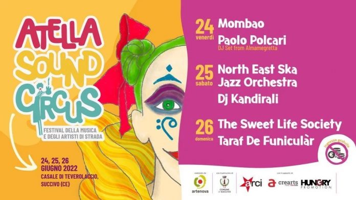 Atella Sound Circus V° edizione, il Festival della Musica e Artisti di Strada dal 24 al 26 giugno