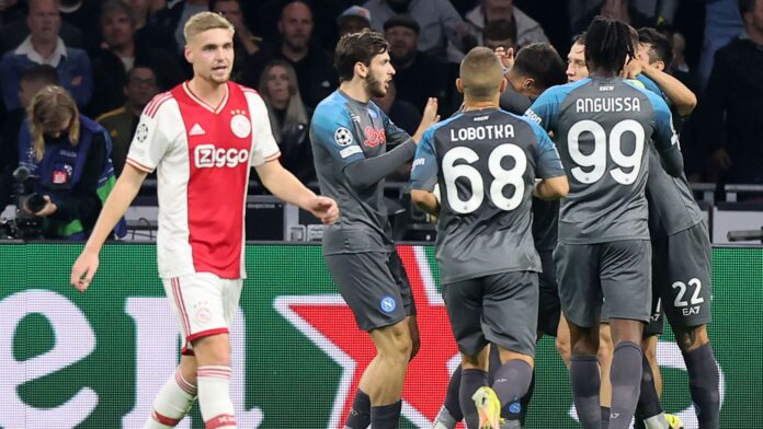 Champions League, super Napoli ad Amsterdam: Ajax battuto 6-1