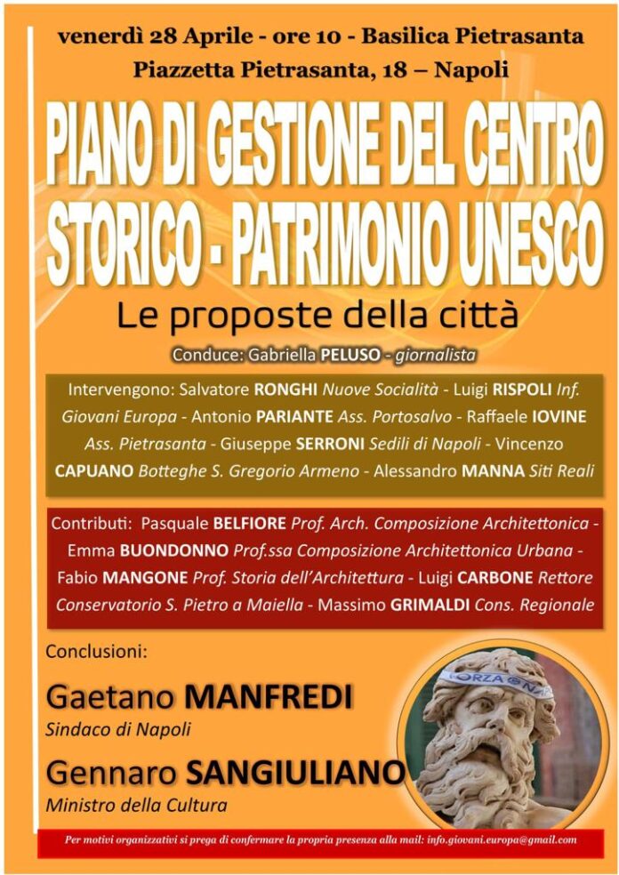 Associazioni Culturali: il piano di gestione del Centro storico-Patrimonio Unesco, le proposte della città