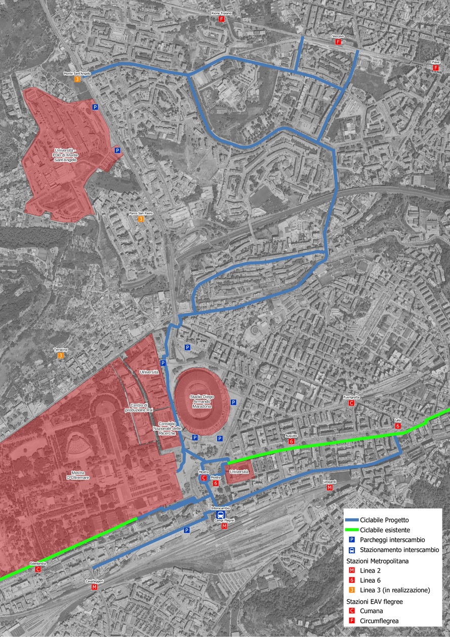Napoli, progetto per ampliare la rete ciclabile a Fuorigrotta e Soccavo