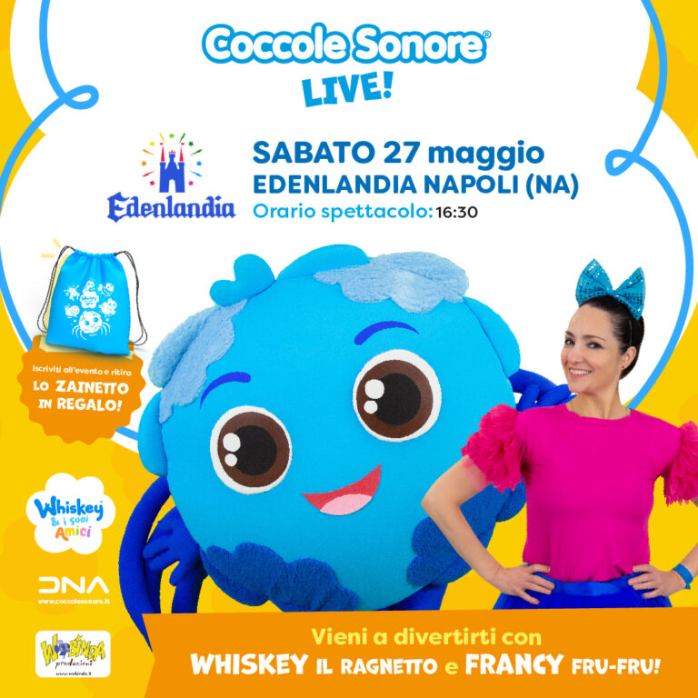 All’Edenlandia sabato 27 maggio arriva Whiskey il ragnetto