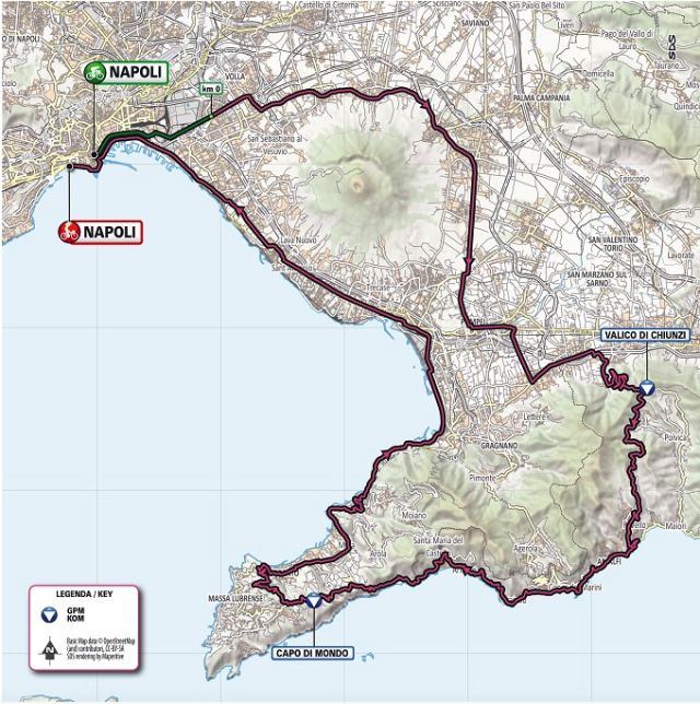 Giro d'Italia 2023, al via la sesta tappa Napoli-Napoli