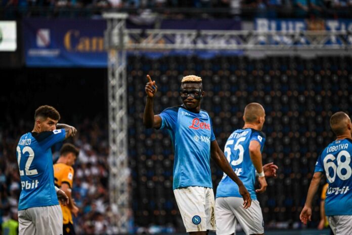 Napoli-Sampdoria 2-0, Osimhen e Simeone danno il via alla festa