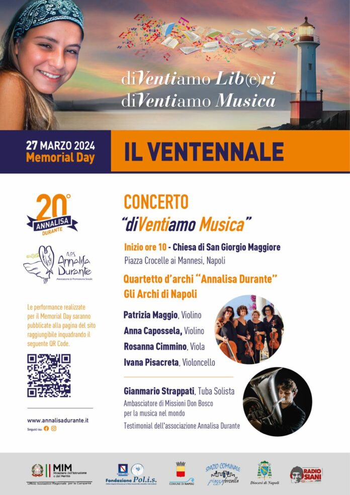 Un concerto a Forcella darà il via al “Ventennale” di Annalisa Durante