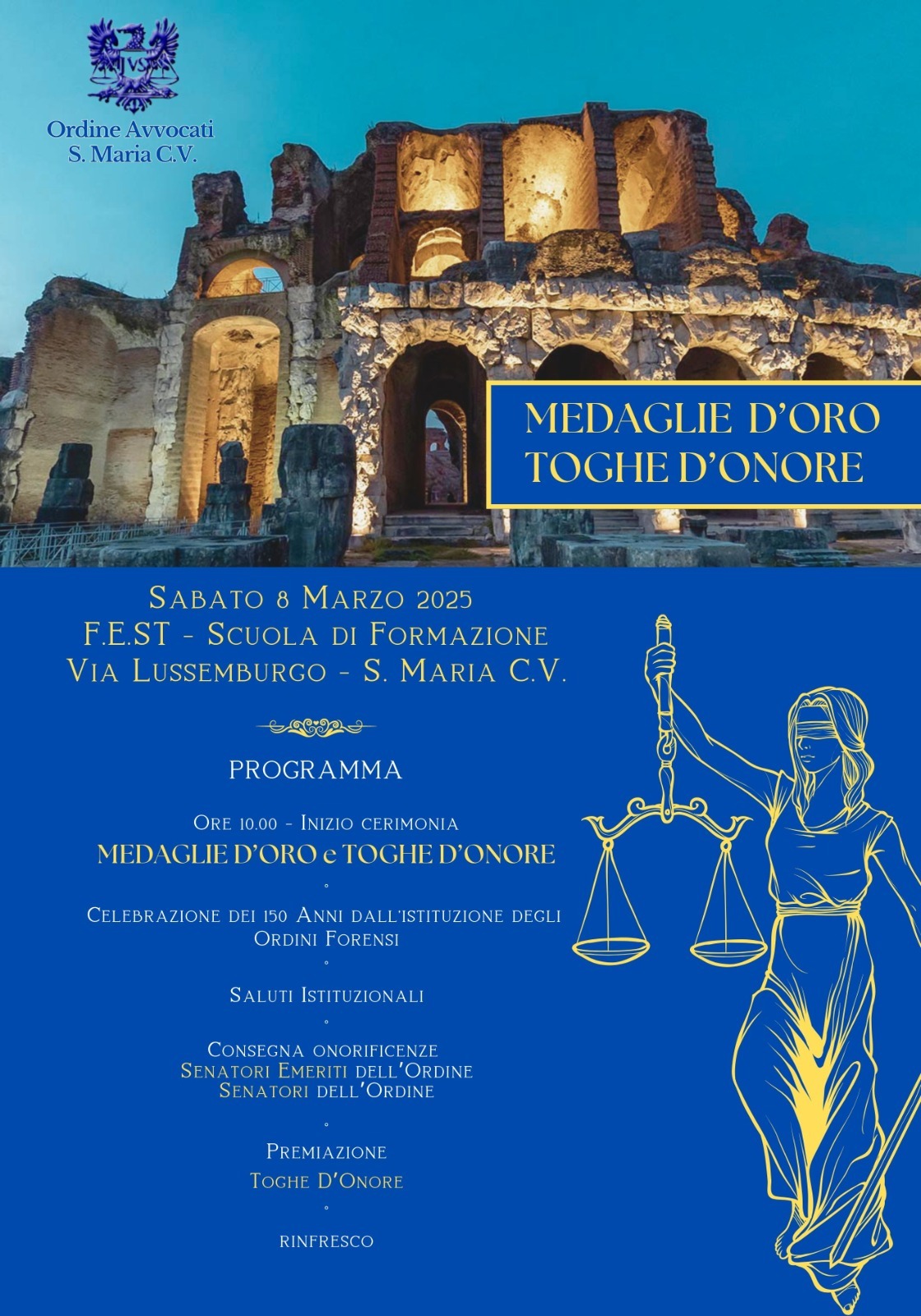 COA di S.Maria Capua Vetere, "Medaglie d'oro e toghe d'onore"