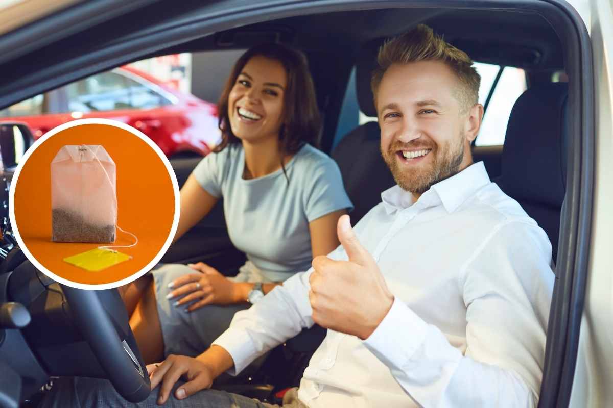 Bustina di te in auto