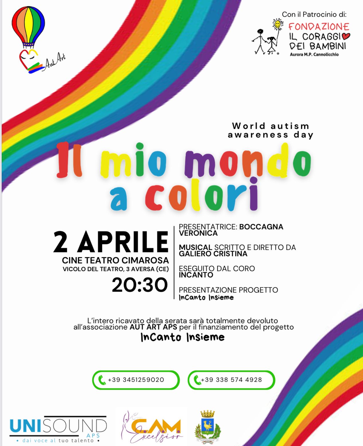 Aversa, al Teatro Cimarosa "Il mio mondo a colori"