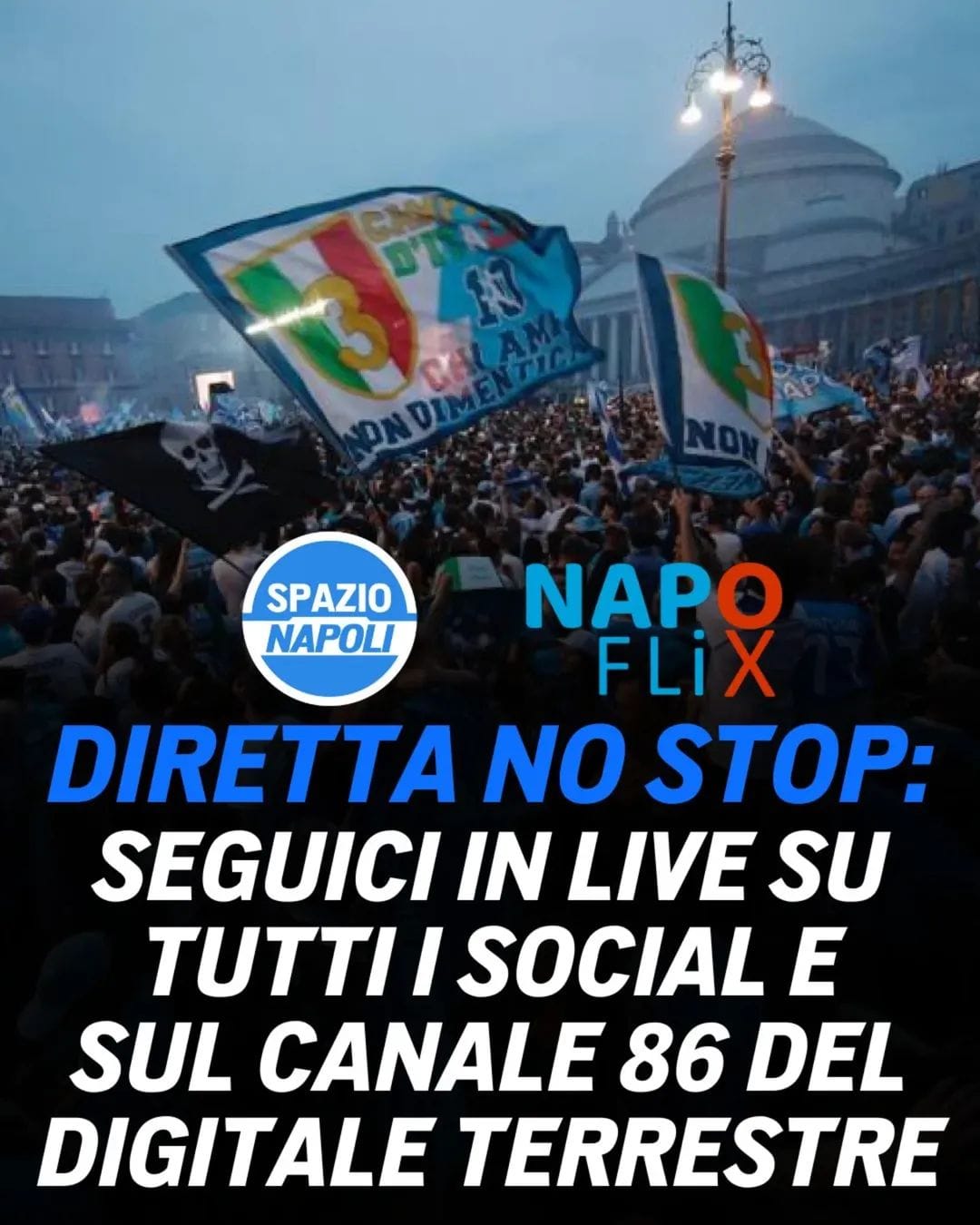 Napoli-Cagliari, diretta su Spazionapoli e NapoFlix