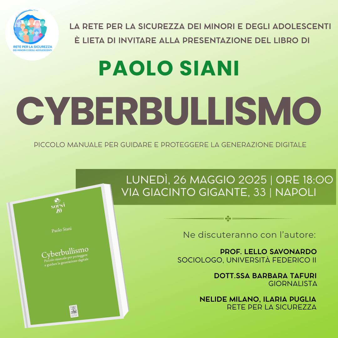 Paolo Siani presenta "Cyberbullismo" e la rete sulla sicurezza dei minori