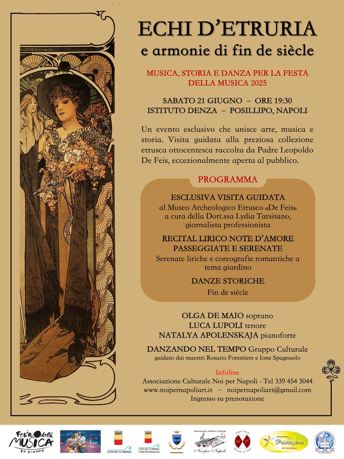 Echi d’Etruria e Armonie ‘fin de siècle’ sabato 21 giugno per la Festa della Musica