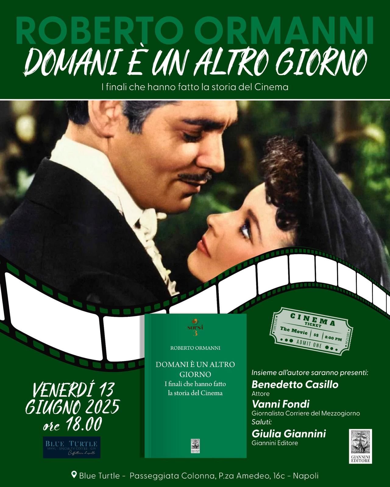 Roberto Ormanni presenta “Domani è un altro giorno” al Blue Turtle