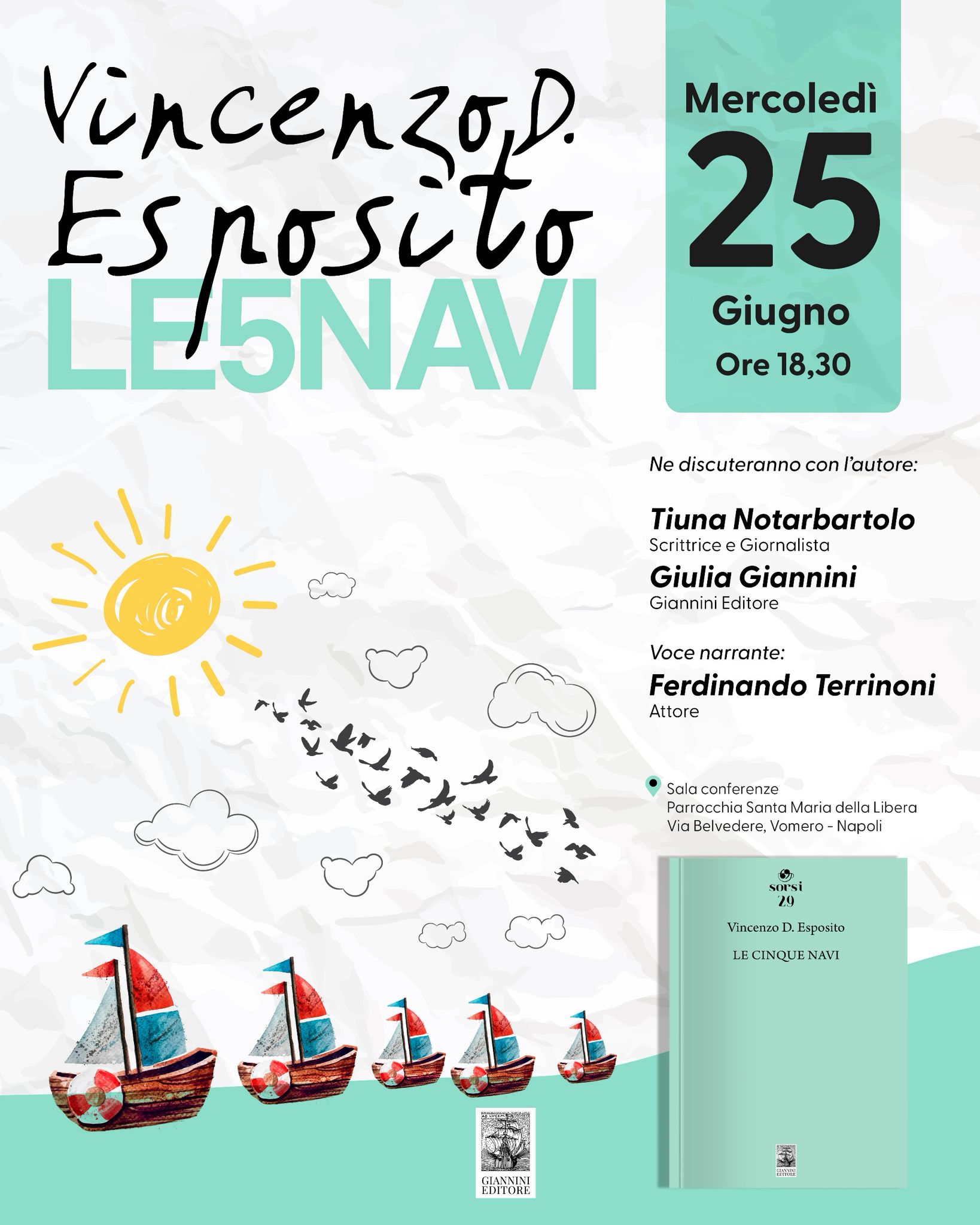 'Le cinque navi', Vincenzo Esposito presenta il suo ultimo libro al Vomero