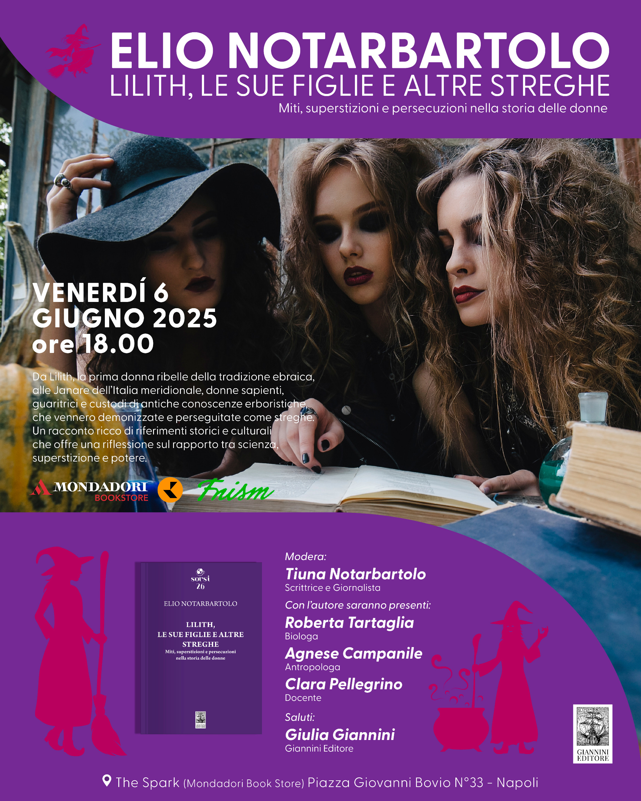“Lilith, le sue figlie e le altre streghe”, Elio Notarbartolo presenta il suo ultimo libro da The Spark