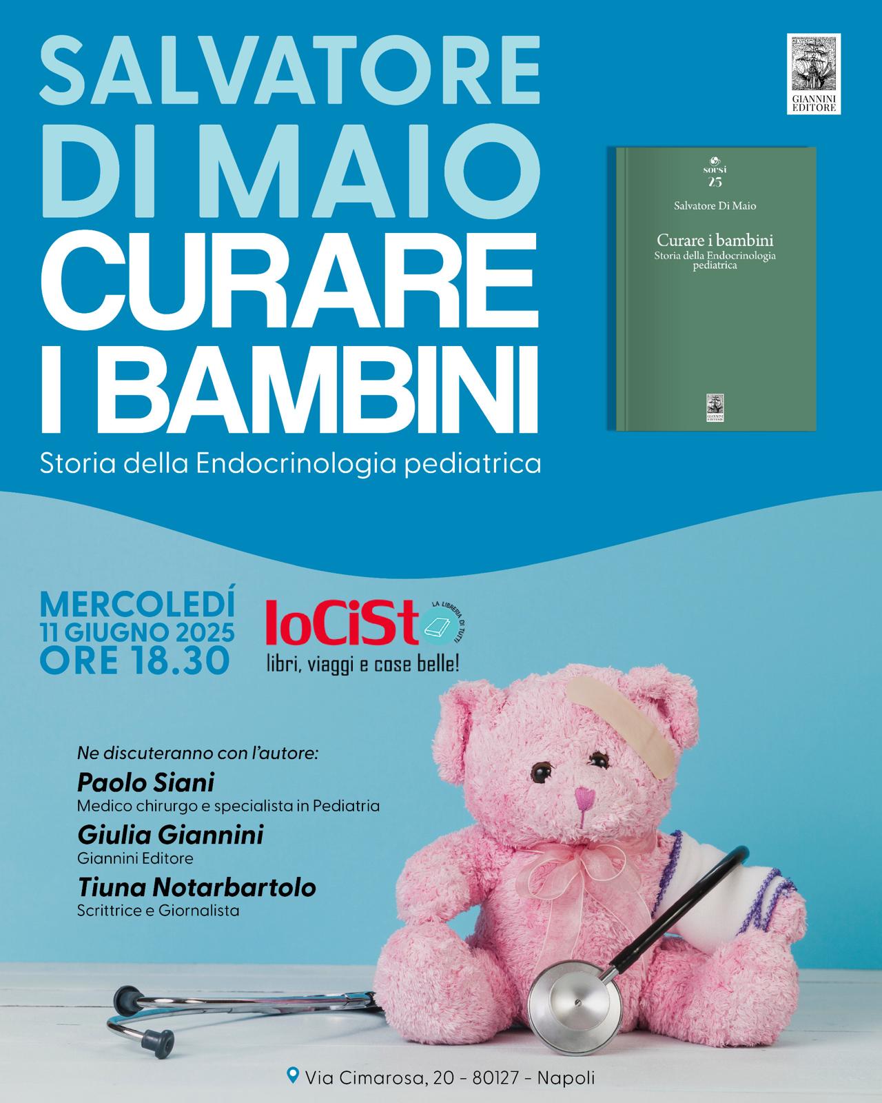 Il pediatra Di Maio presenta da Io ci sto il suo libro “Curare i bambini”