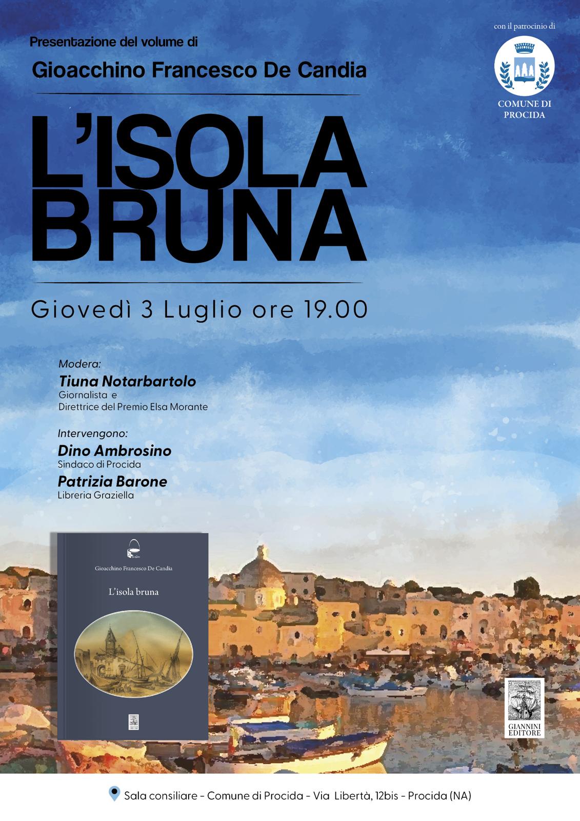 Gioacchino De Candia presenta a Procida il suo libro “L’isola bruna”