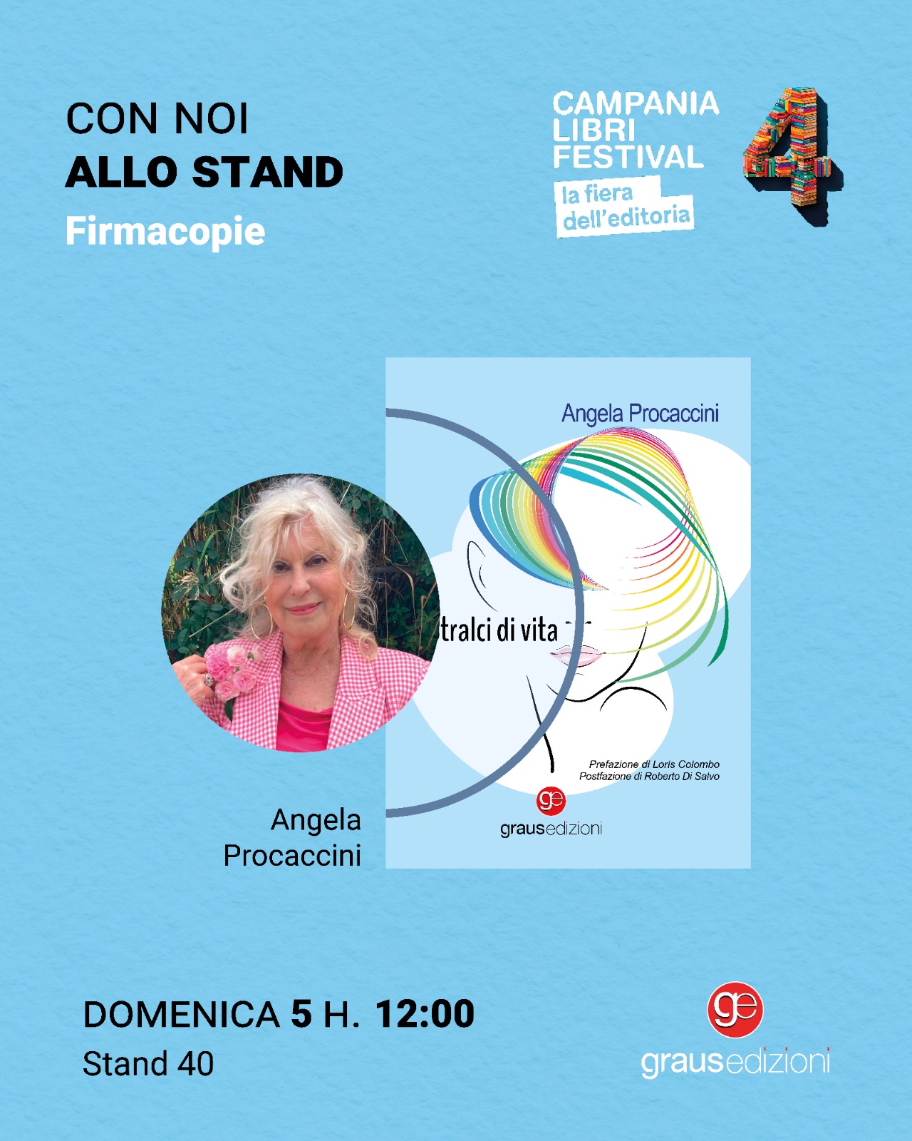 Angela Procaccini presenta “Stralci di vita” al Campania Libri Festival