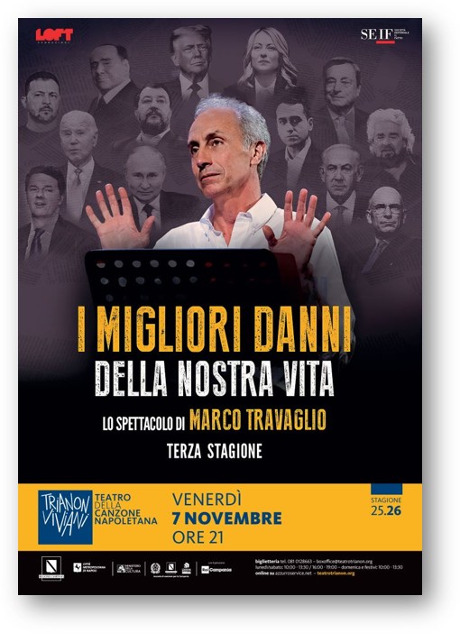 Marco Travaglio al Trianon Viviani con “I migliori danni della nostra vita”