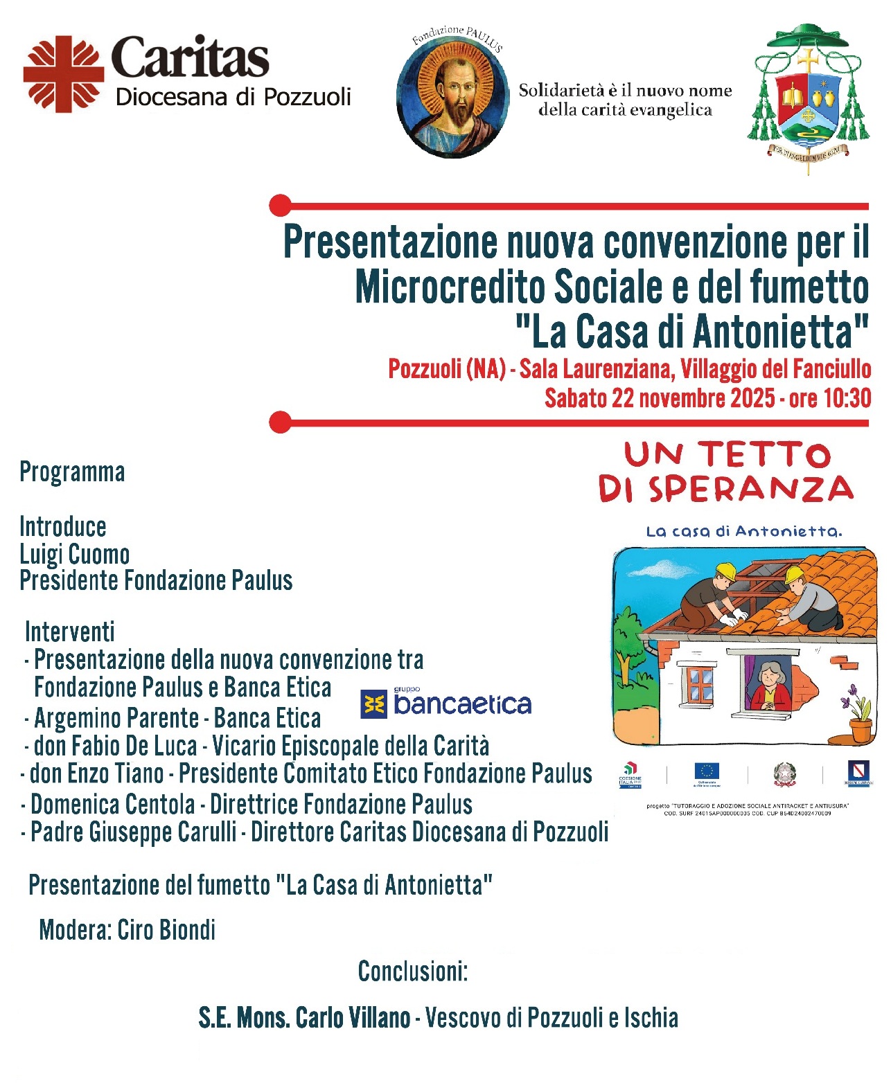 Microcredito sociale e comunità: nasce la nuova collaborazione tra Fondazione Paulus e Banca Etica