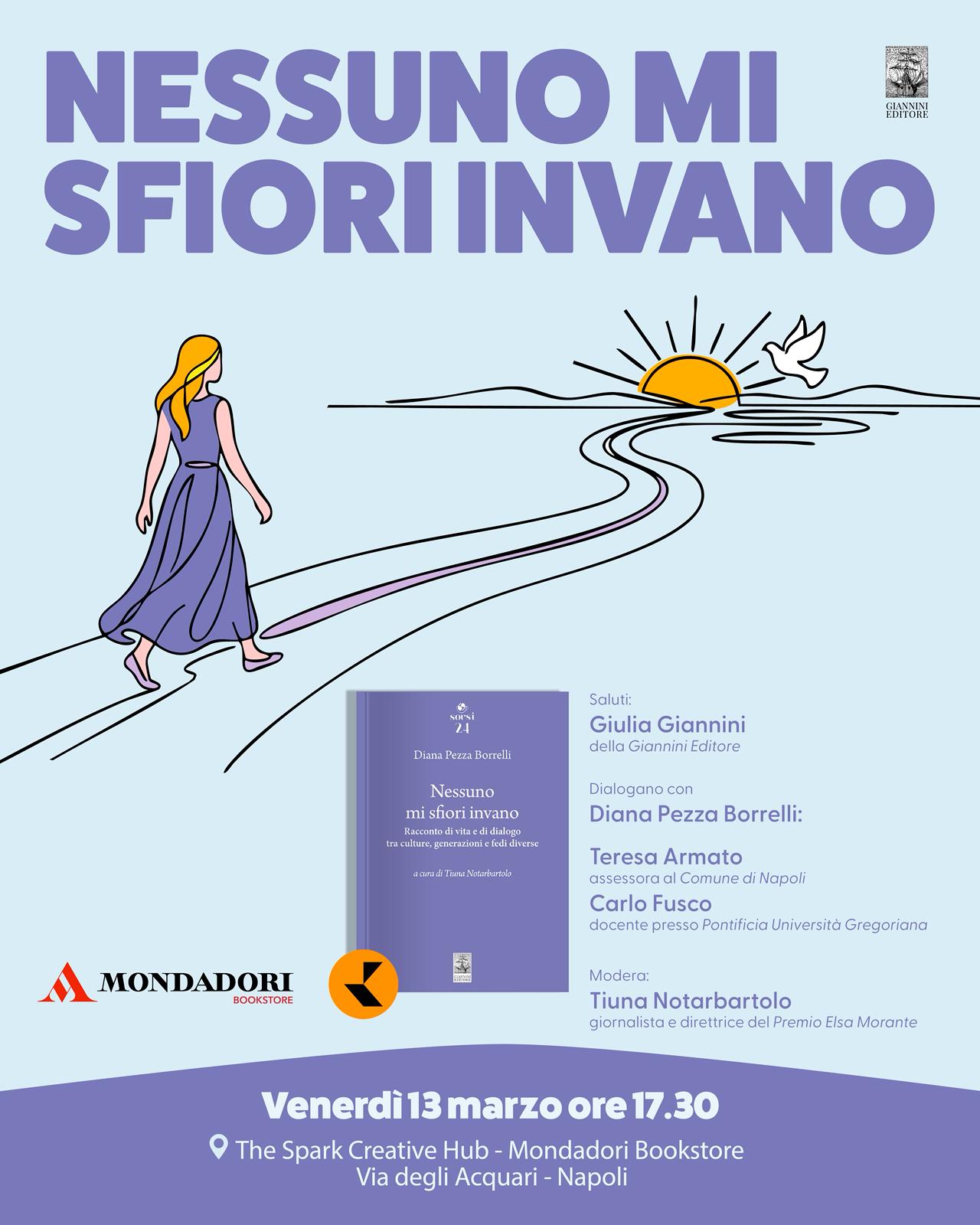 Diana Pezza Borrelli presenta “Nessuno mi sfiori invano” alla libreria The Spark