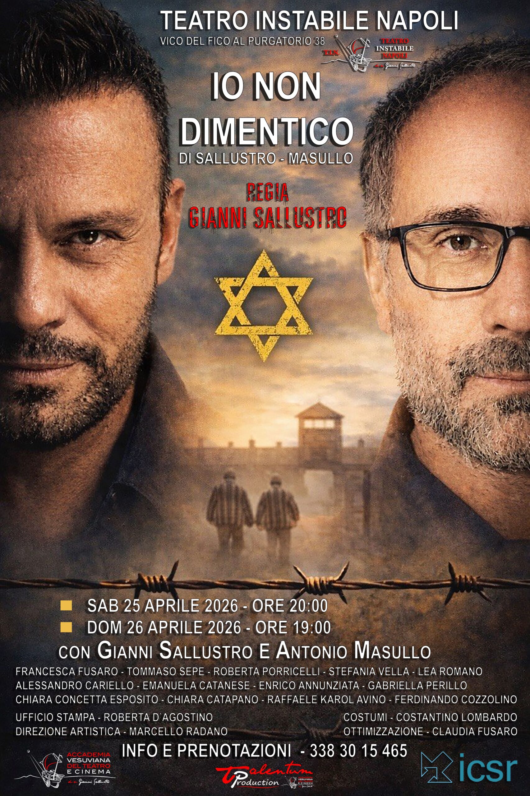 “Io non dimentico”, al TIN di Napoli lo spettacolo sulla memoria del Novecento