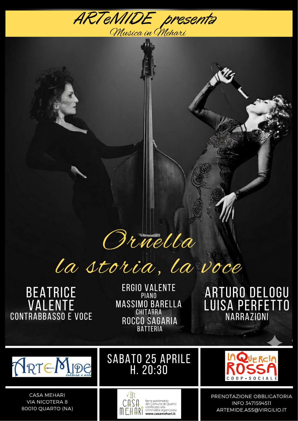 Quarto, “Musica in Mehari”: omaggio a Ornella Vanoni tra racconto e concerto narrato