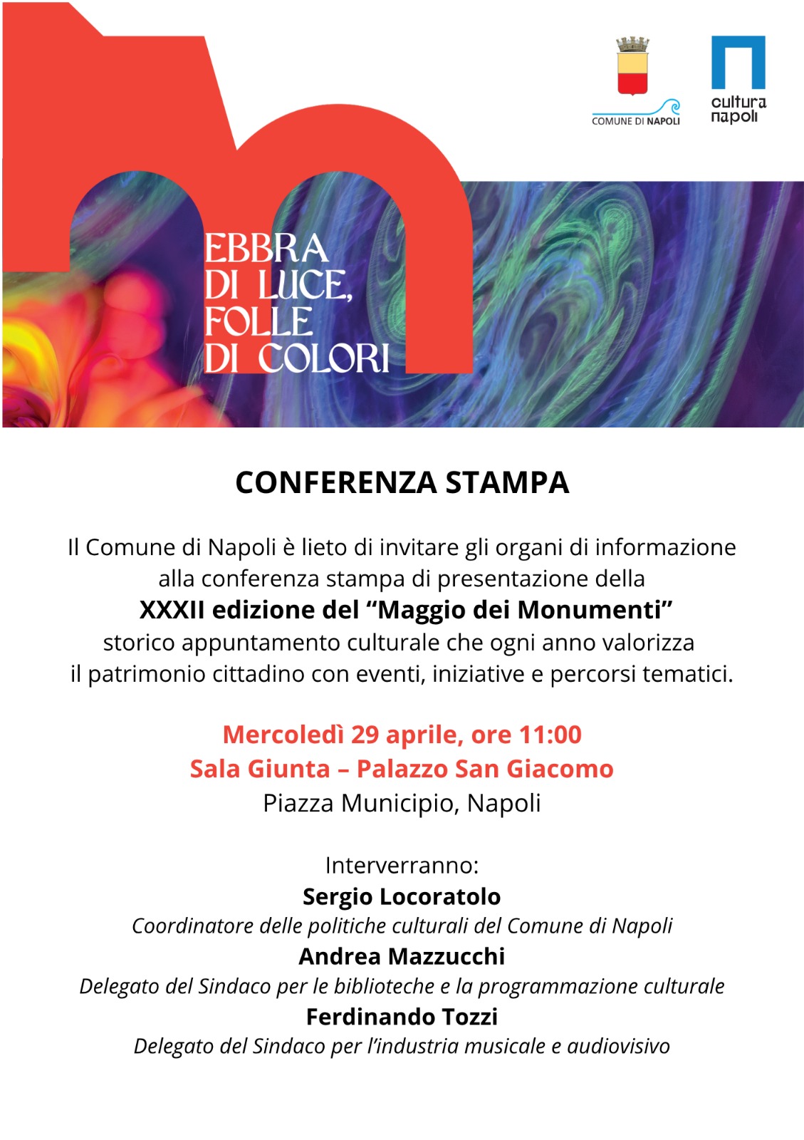 Napoli si illumina: al via la XXXII edizione del "Maggio dei Monumenti"