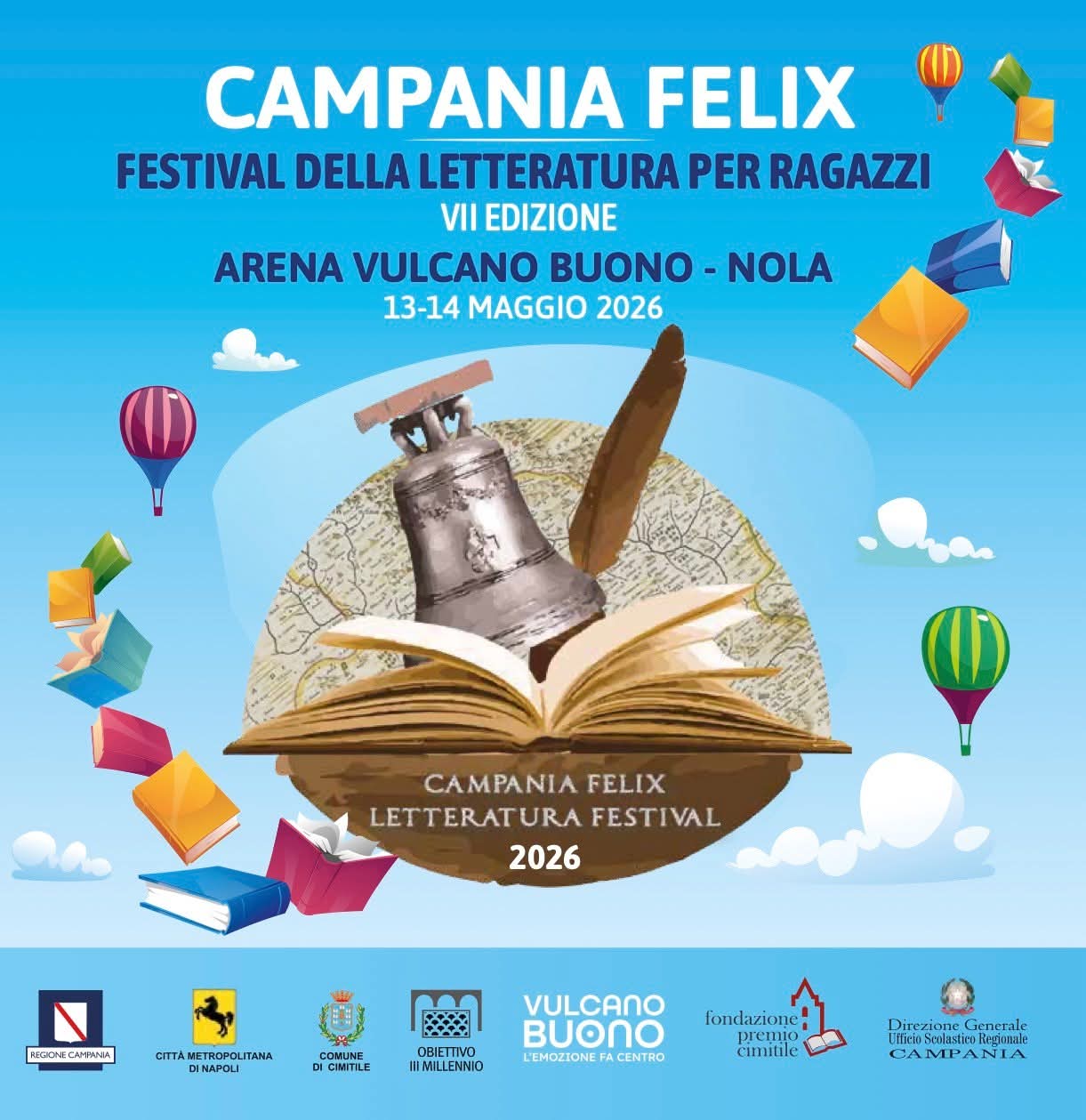Campania Felix 2026, il Festival della Letteratura per ragazzi arriva al Vulcano Buono di Nola