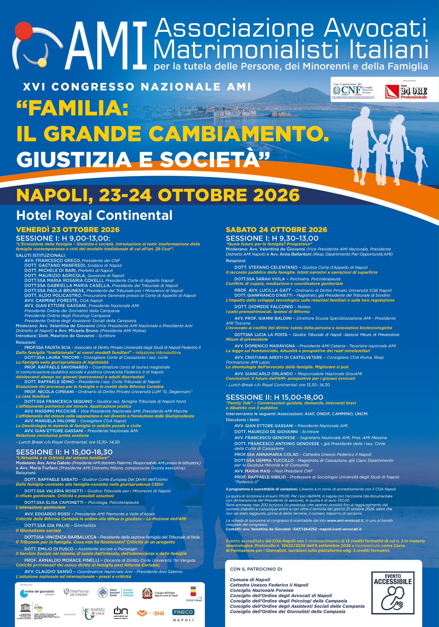 FAMILIA, il grande cambiamento: a Napoli il XVI Congresso nazionale dell’AMI